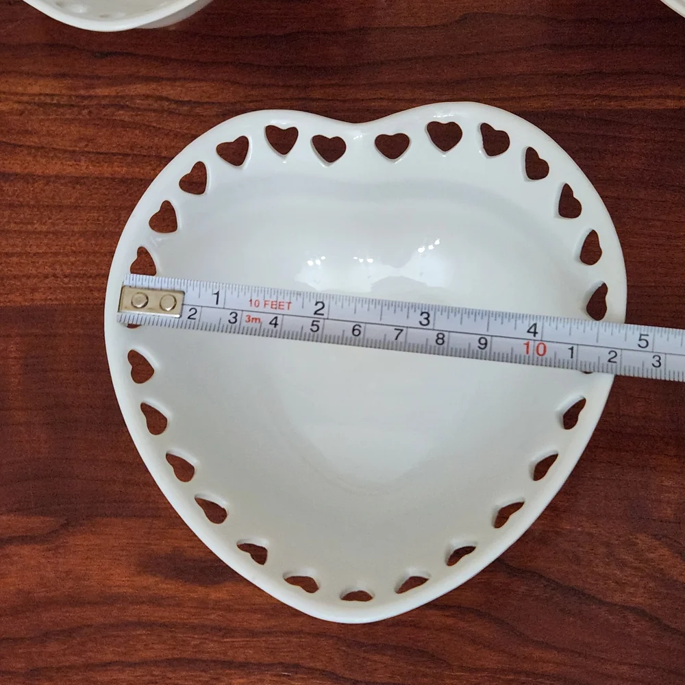Williams Sonoma Heart-Shaped White Bowls